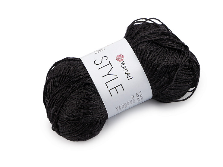 Bavlněná pletací příze Style s viskozovým vláknem 50 g