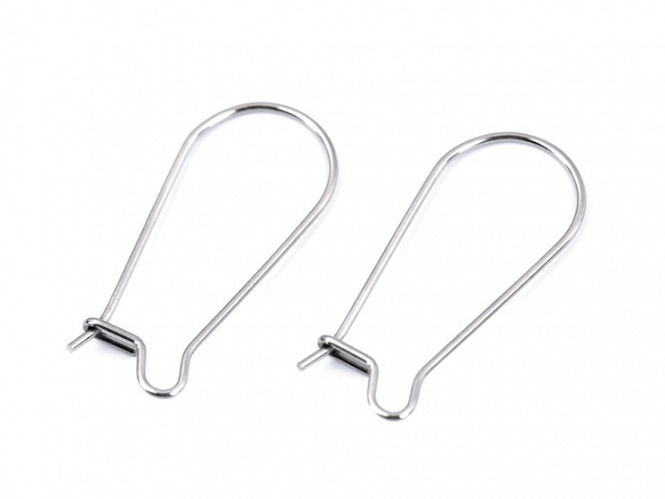 Stainless Steel Ear Wire Kidney Shape 25 mm