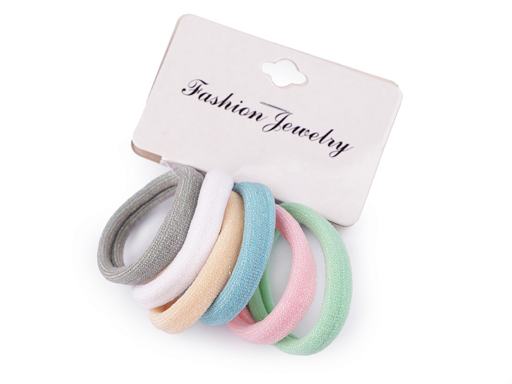Set of Elastic Hair Bands with Lurex