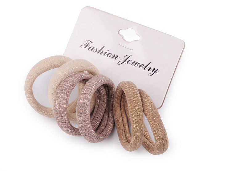 Set of Elastic Hair Bands with Lurex