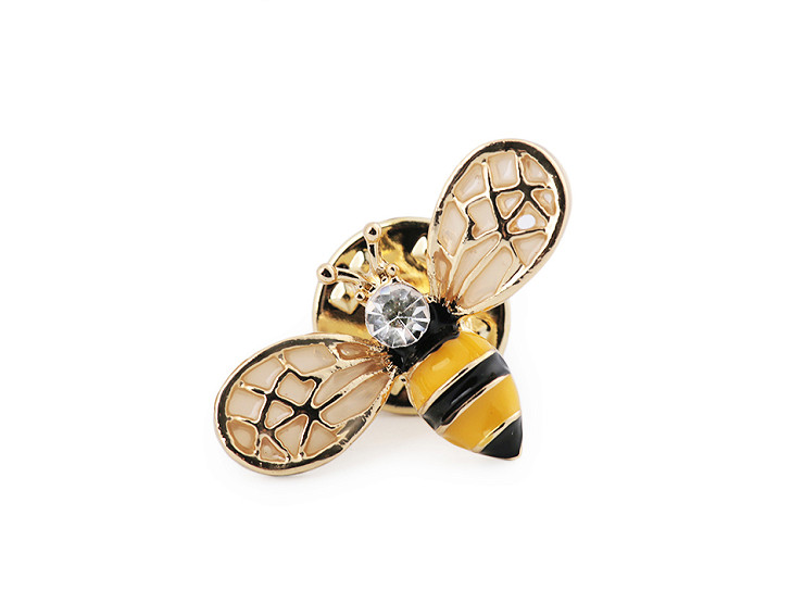 Broșă cu pin - cățel, albină