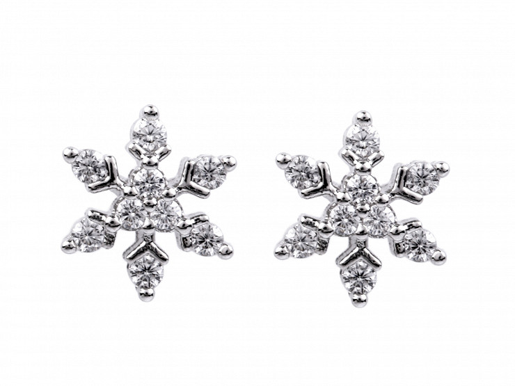 Stainless Steel Stud Earrings Snowflake