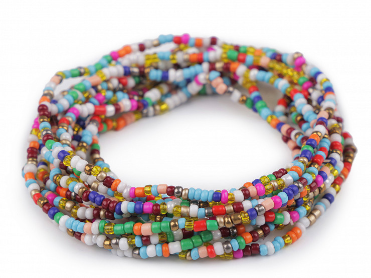 Set of Stretch Seed Beads Bracelets 12 pcs
