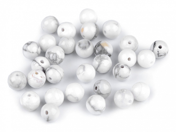 Mineral / Gemstone Beads Howlite Ø6 mm