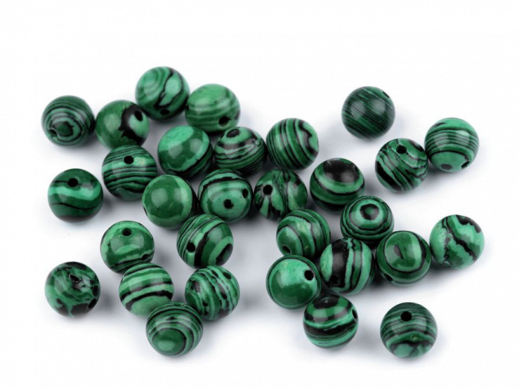 Synthetic Mineral Beads Malachite Ø8 mm