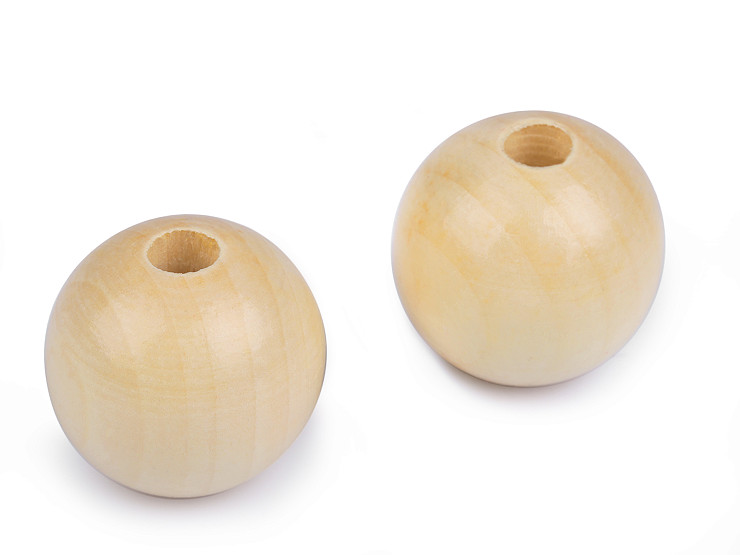 Grosses perles de bois, Ø 40 mm