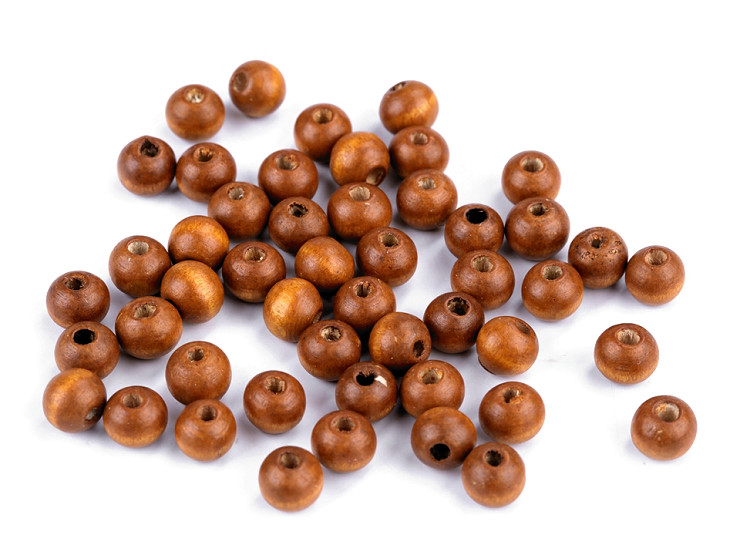 Perles en bois, Ø 8 mm