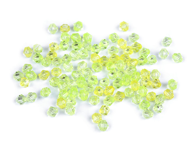 Plastic Faceted Beads 6x6 mm Sun
