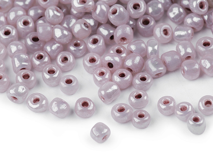 Perline di rocaille 5/0 – 4,5 mm perla, opaca