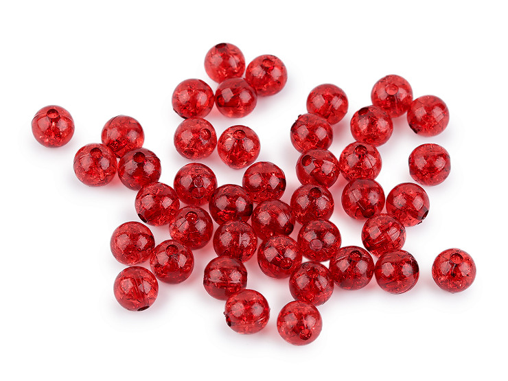 Cracked plastic beads Ø8 mm