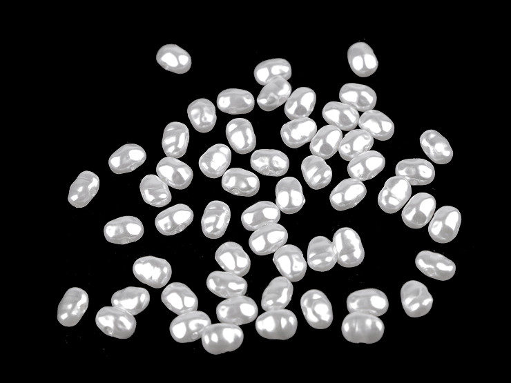 Plastové voskové korálky / perly Glance 5x7 mm