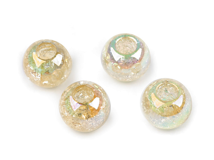 Perles en plastique effet AB, Ø 20 mm