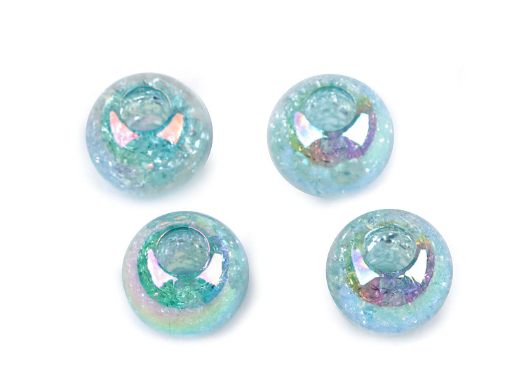 Perline in plastica, con effetto AB, dimensioni: Ø 20 mm