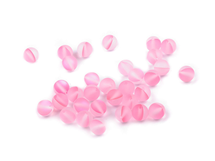 Perles en verre mat, Ø 6 mm