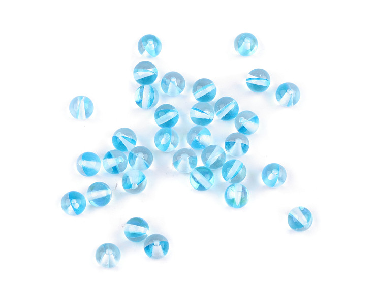 Perle di vetro, con effetto AB, dimensioni: Ø 6 mm