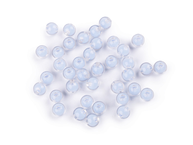 Perline in plastica, dimensioni: Ø 8 mm, con effetto colore