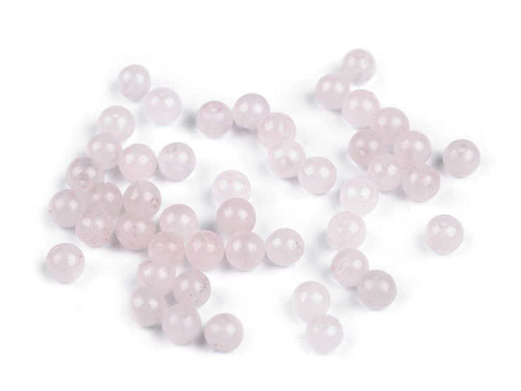 Rózsakvarc ásványgyöngy Ø4 mm