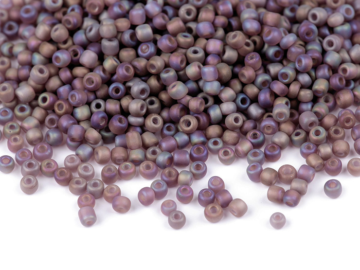 Seed beads 8/0 - 3 mm frosted AB