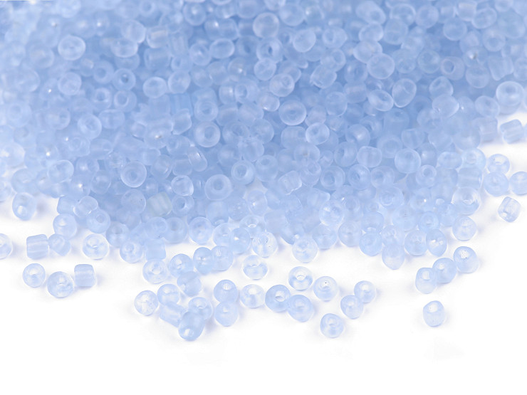 Perles de rocaille transparentes givrées 12/0 - 2 mm