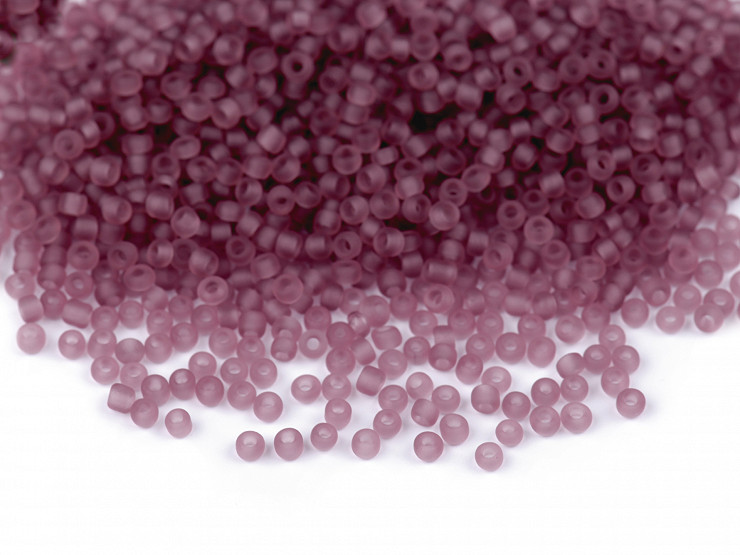 Seed beads 12/0 - 2 mm transparent frosted