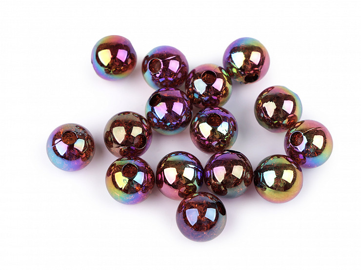 Plastic Beads with AB effect Ø13 mm