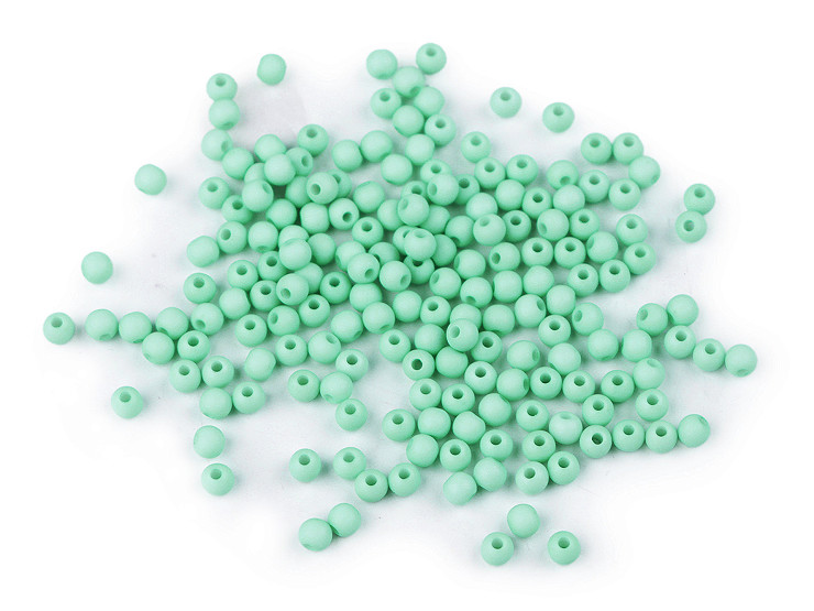 Πλαστικές χρωματιστές χάντρες Ø4 mm