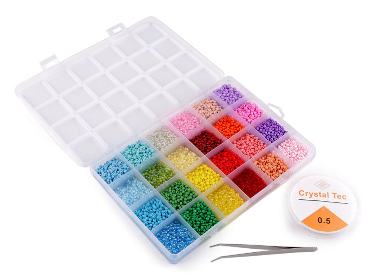PH PandaHall Perles de Rocaille 2 Trous, 120pcs 6 Styles Perles Plates