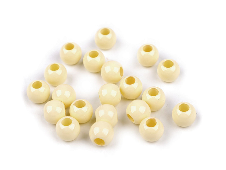 Perline in plastica, dimensioni: Ø 10 mm