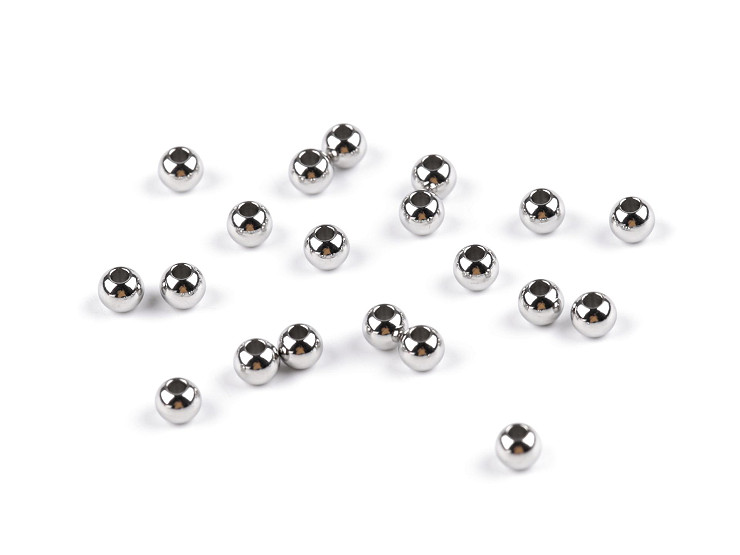 Perle in acciaio inossidabile, dimensioni: Ø 4 mm