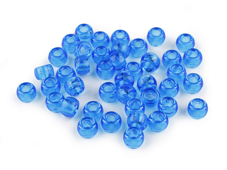 Perles fantaisie en plastique, 9 x 6 mm