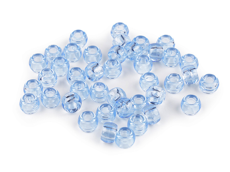 Mărgele din plastic cu gaură mare 9x6 mm