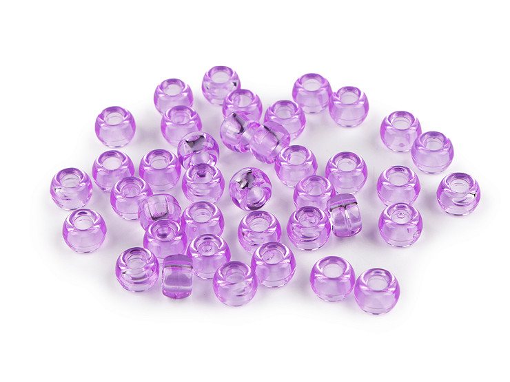 Perles fantaisie en plastique, 9 x 6 mm