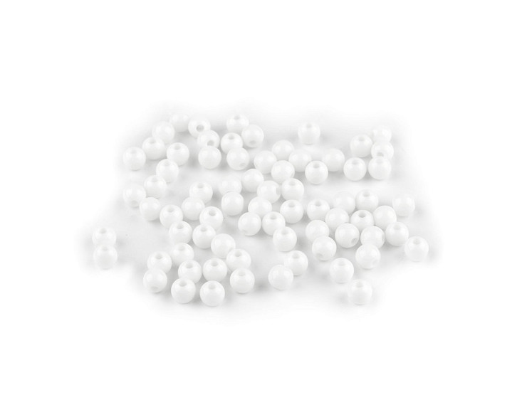 Plastové korálky Ø6 mm