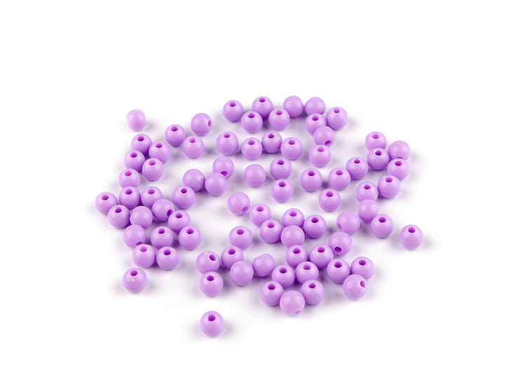 Plastové korálky Ø6 mm