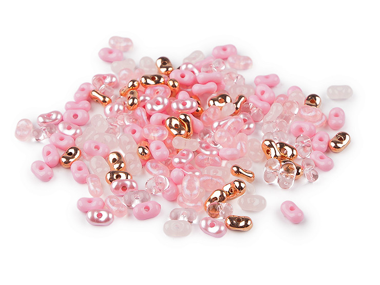 Koraliki plastikowe peanut miks 4x6 mm 