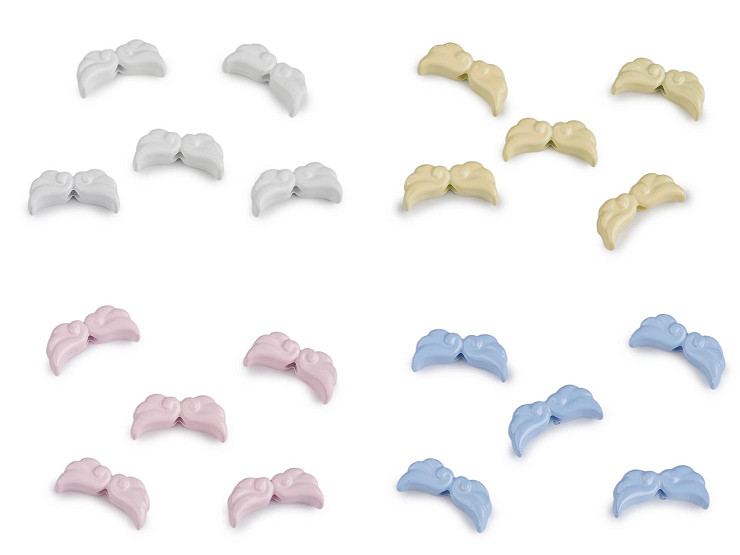 Ozdobný diel anjelské krídla lakované 6x12 mm