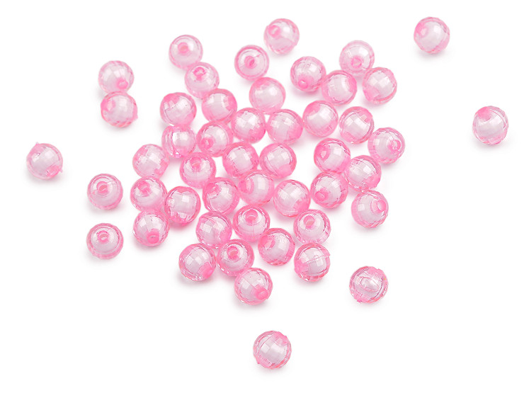 Plastové koráliky ploškované Ø8 mm