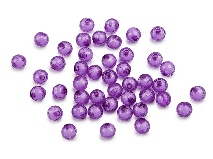 Plastové koráliky ploškované Ø8 mm