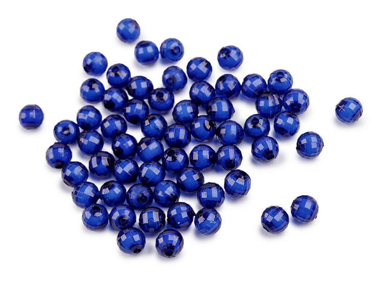 Plastové koráliky ploškované Ø8 mm