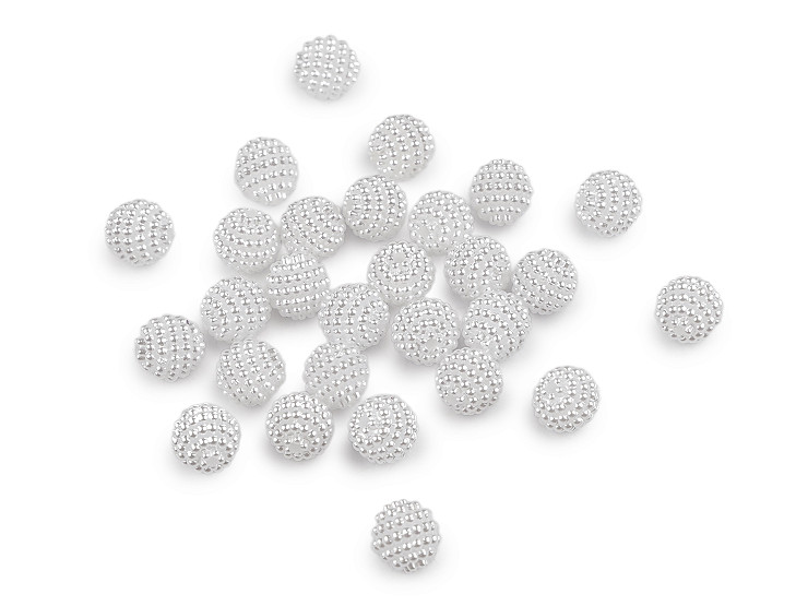 Plastové voskové koráliky / perly maliny Ø10 mm