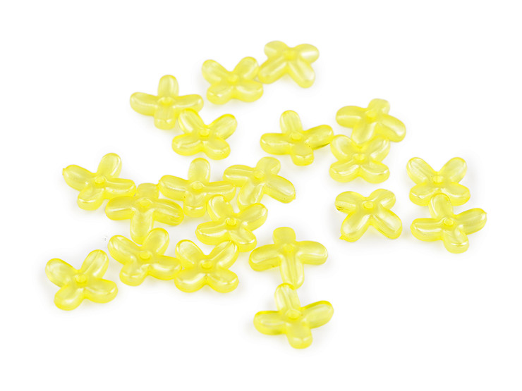 Mărgele flori din plastic Ø10; 15 mm