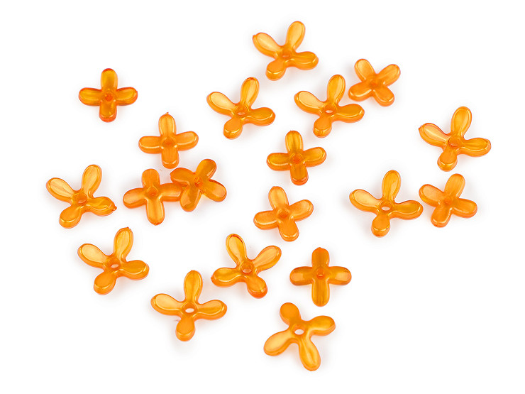 Mărgele flori din plastic Ø10; 15 mm