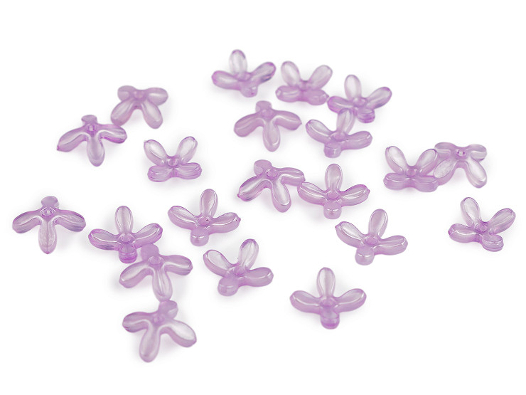 Mărgele flori din plastic Ø10; 15 mm