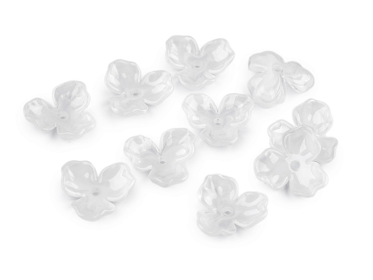 Plastové korálky květ velký Ø22 mm