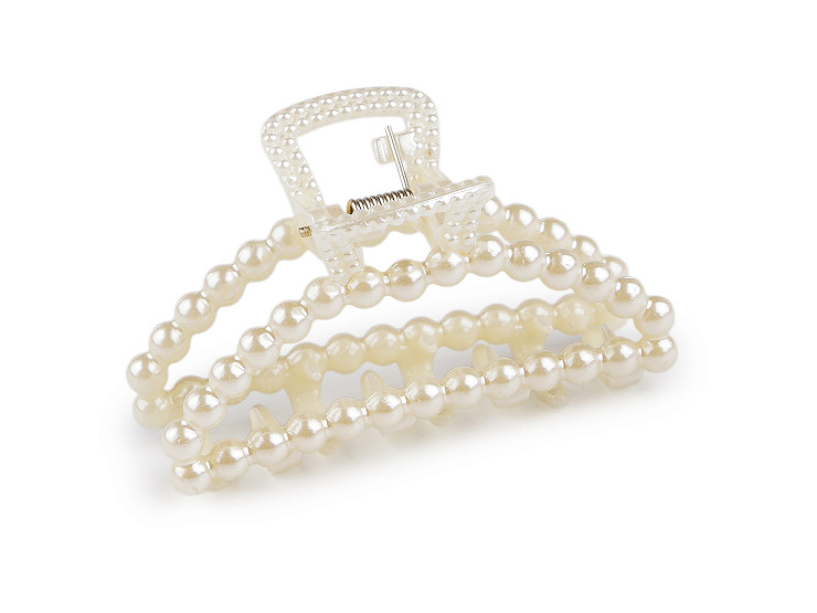 Štipec do vlasov perlový