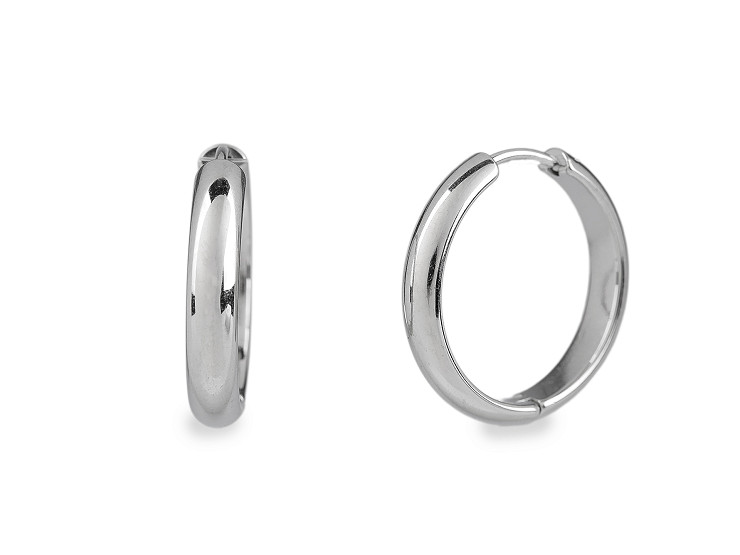 Pendientes de aro de acero inoxidable con bisagra