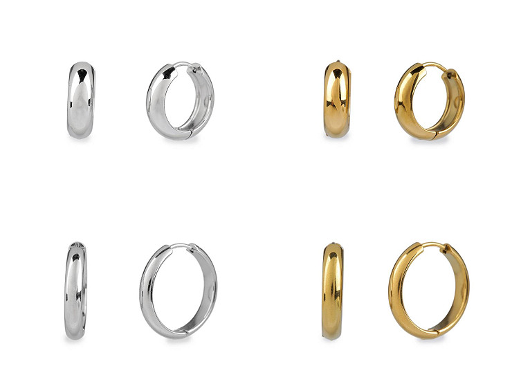 Kolczyki ze stali nierdzewnej krążki 