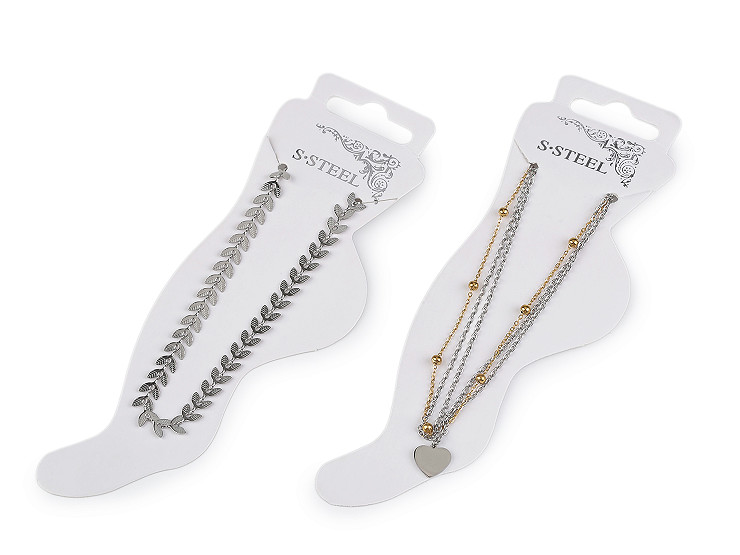 Stainless Steel Ankle Bracelet with Charm Pendant