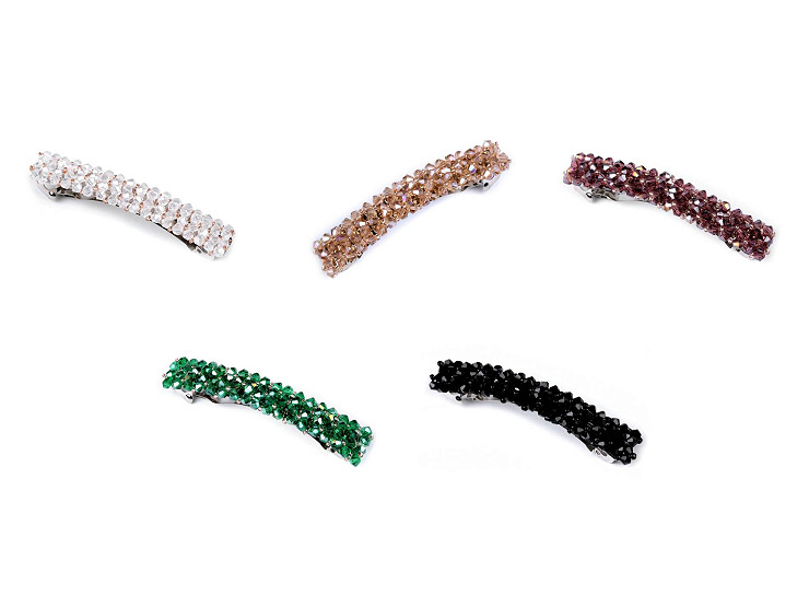 Francúzska spona do vlasov s brúsenými korálkami