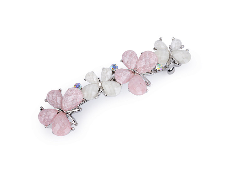 French Hair Clip Butterfly, Flower